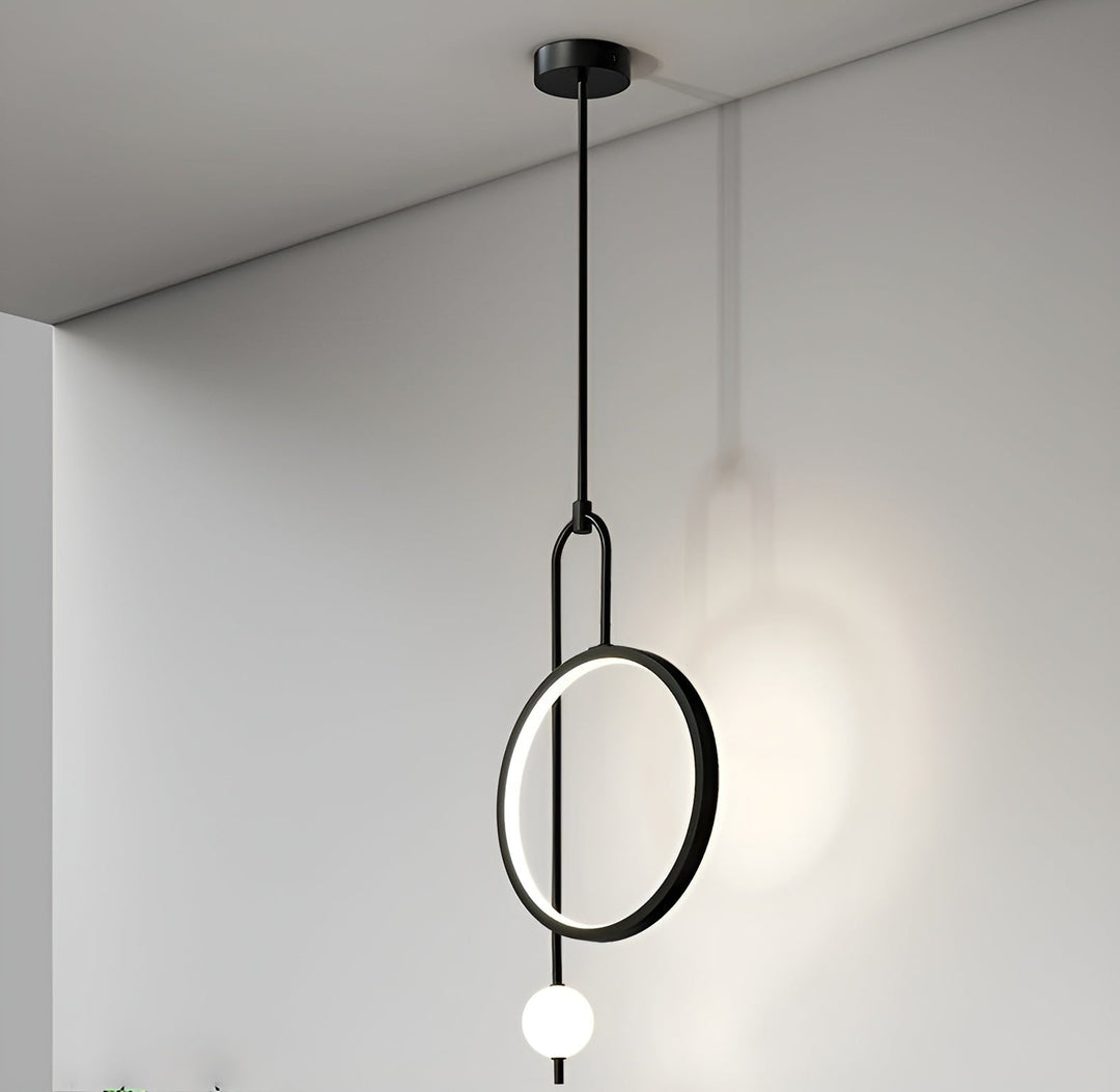 SereniRing Plafonnier Anneau LED Moderne | Éclairage Circulaire Élégant Or ou Noir