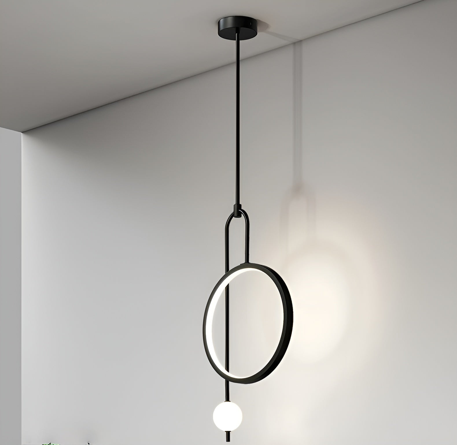SereniRing Plafonnier Anneau LED Moderne | Éclairage Circulaire Élégant Or ou Noir