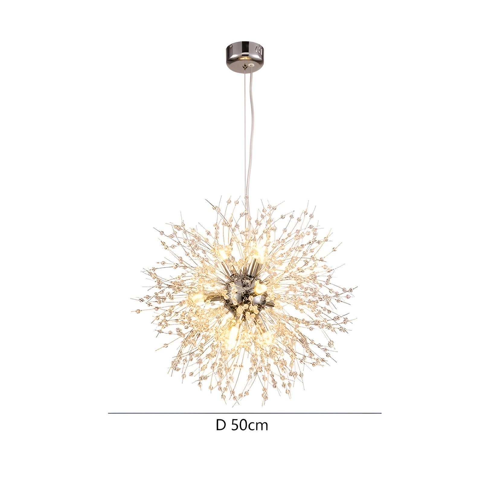 Lustre Cristal Pissenlit LED | Éclairage Spectaculaire Salon et Salle à Manger