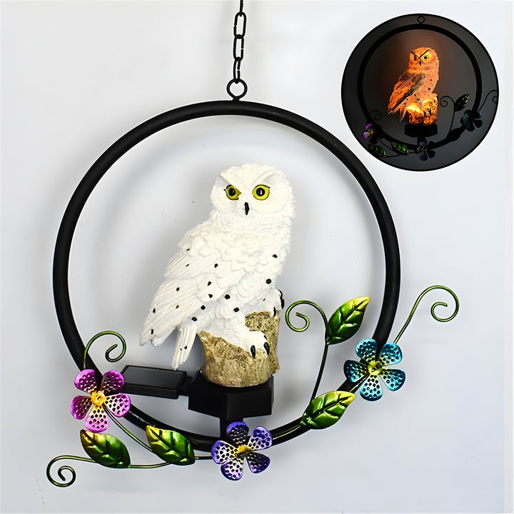 LumiOwl Lampe Solaire Suspendue Hibou | Décoration Jardin Magique Style A ou B