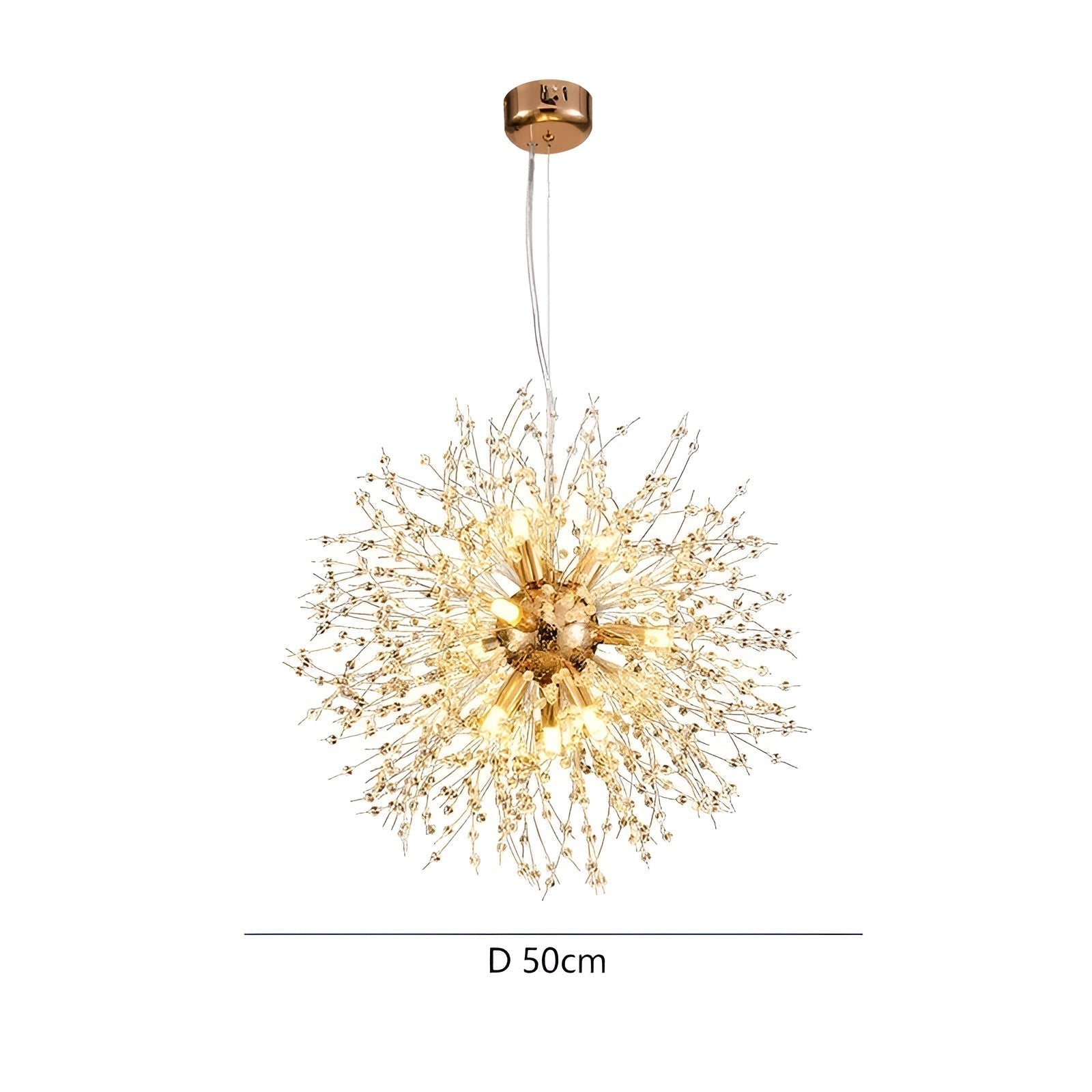 Lustre Cristal Pissenlit LED | Éclairage Spectaculaire Salon et Salle à Manger