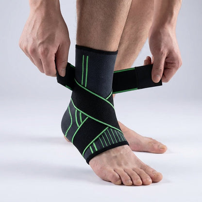 Adjustable Compression Ankle Sleeve - Green Sport Recovery