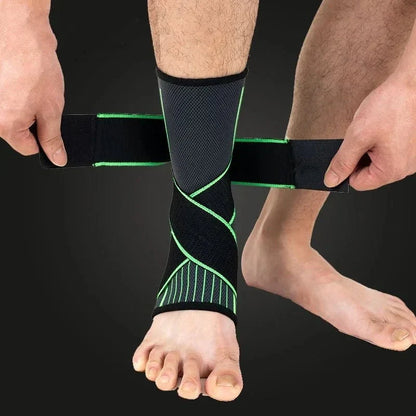 Adjustable Compression Ankle Sleeve - Green Sport Recovery