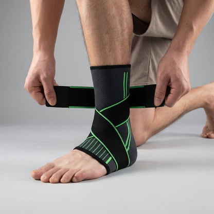 Adjustable Compression Ankle Sleeve - Green Sport Recovery