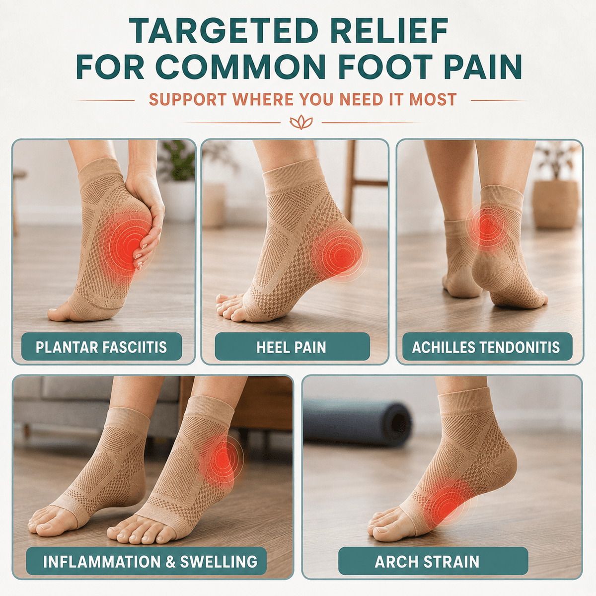 Breathable Ankle Compression Sleeve - Sport & Daily Support
