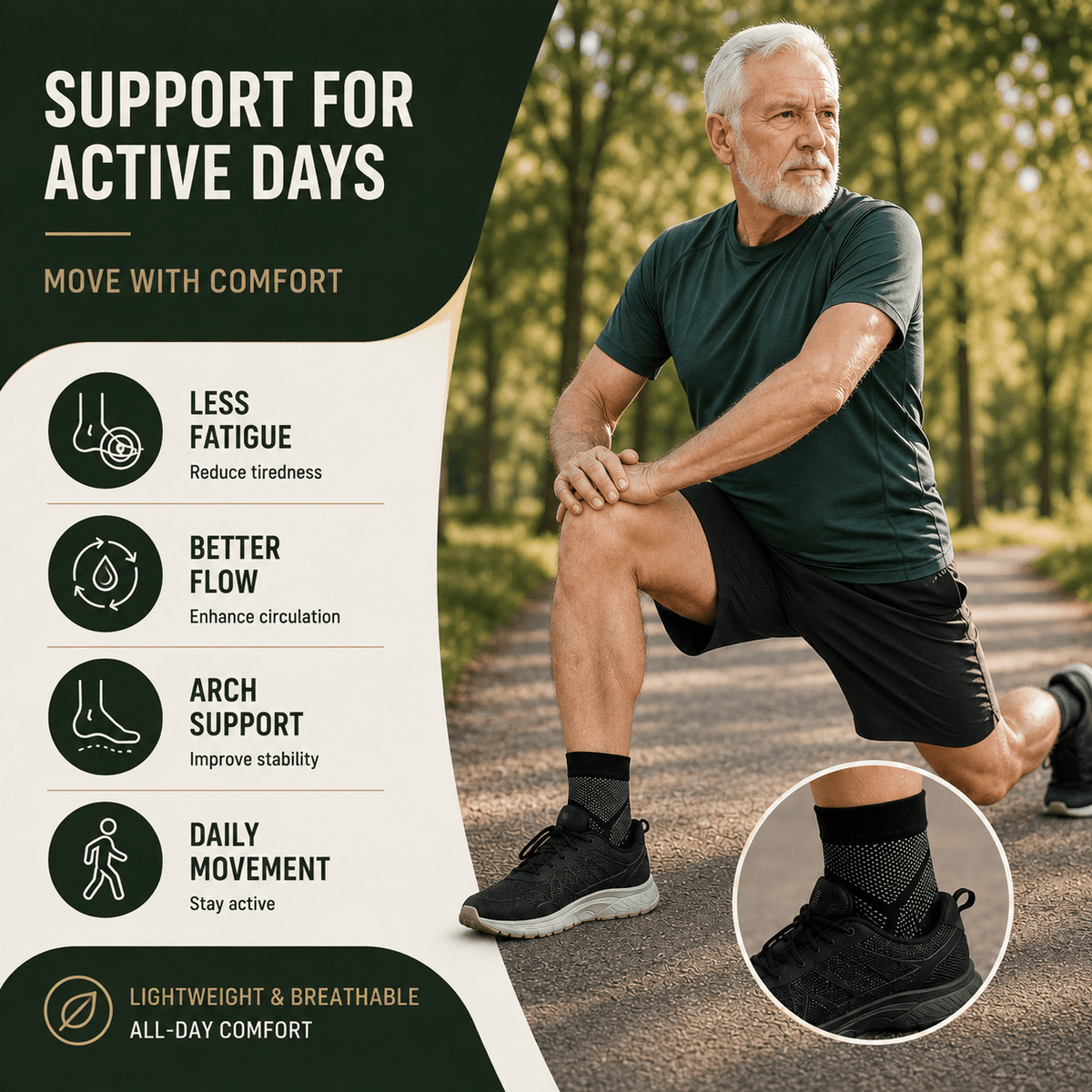 Breathable Ankle Compression Sleeve - Sport & Daily Support