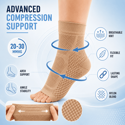 Breathable Ankle Compression Sleeve - Sport & Daily Support