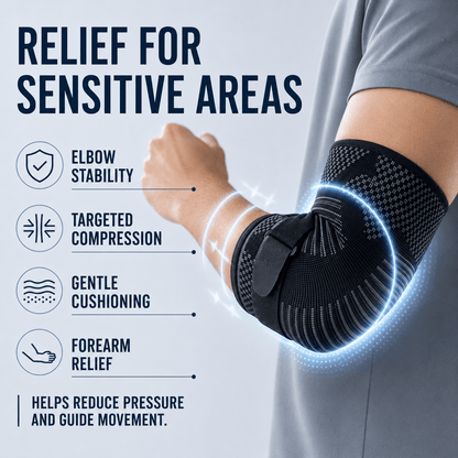 Adjustable Elbow Compression Sleeve - Sport & Tennis Elbow Relief