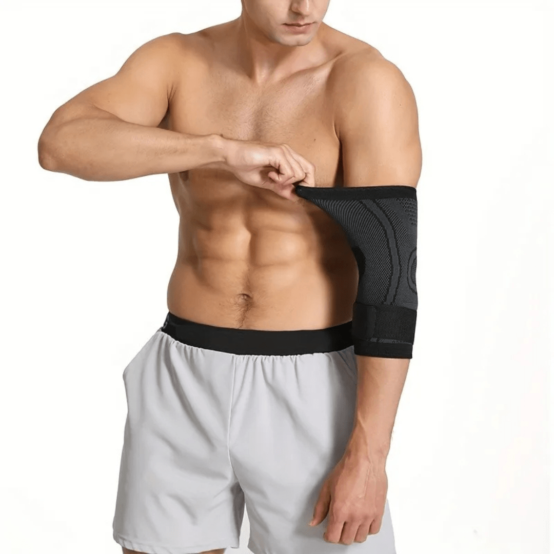 Elbow Compression Sleeve with Adjustable Strap - Sport & Pain