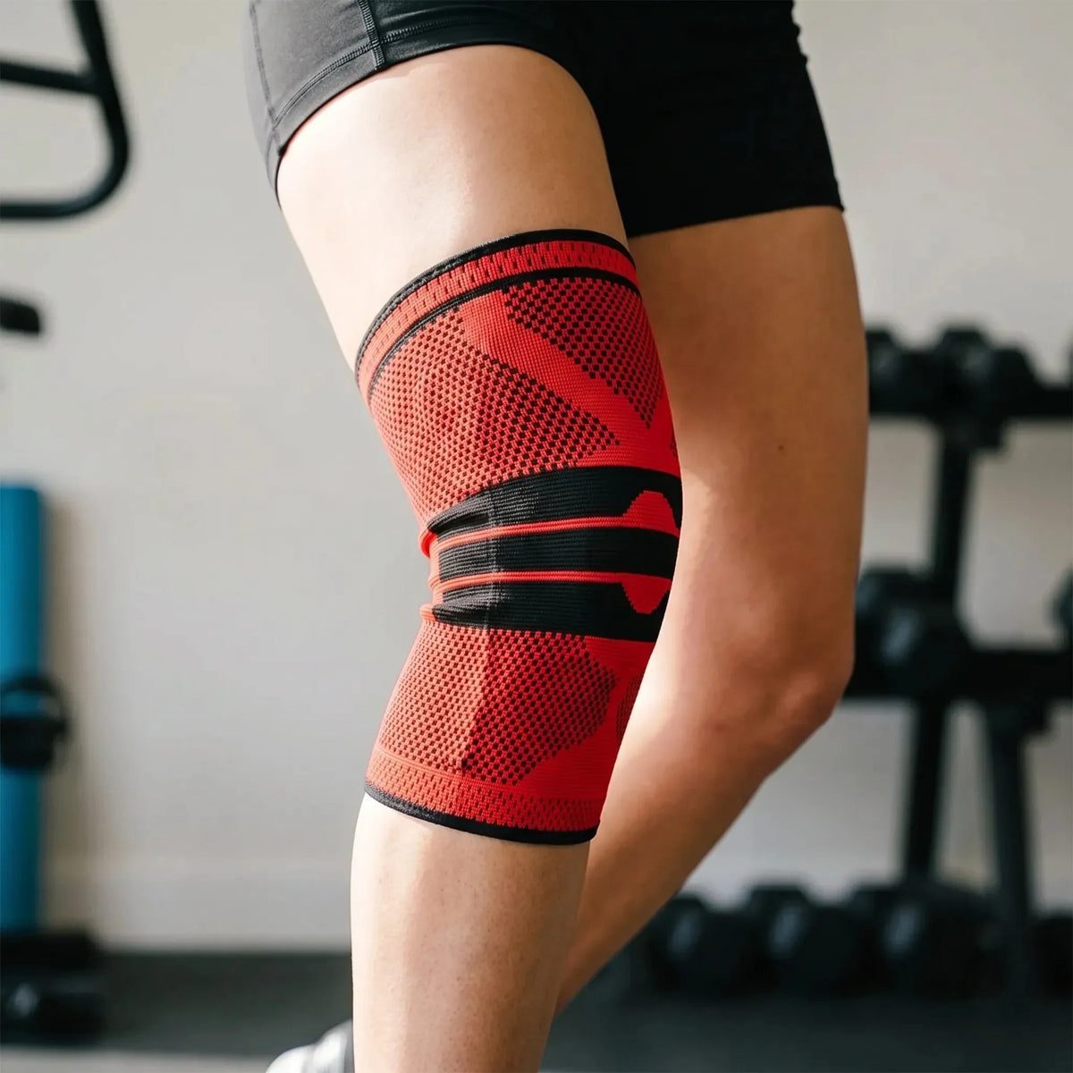 3D Knee Sleeve with Stabilizers & Gel Pad - Sport & Gym Premium