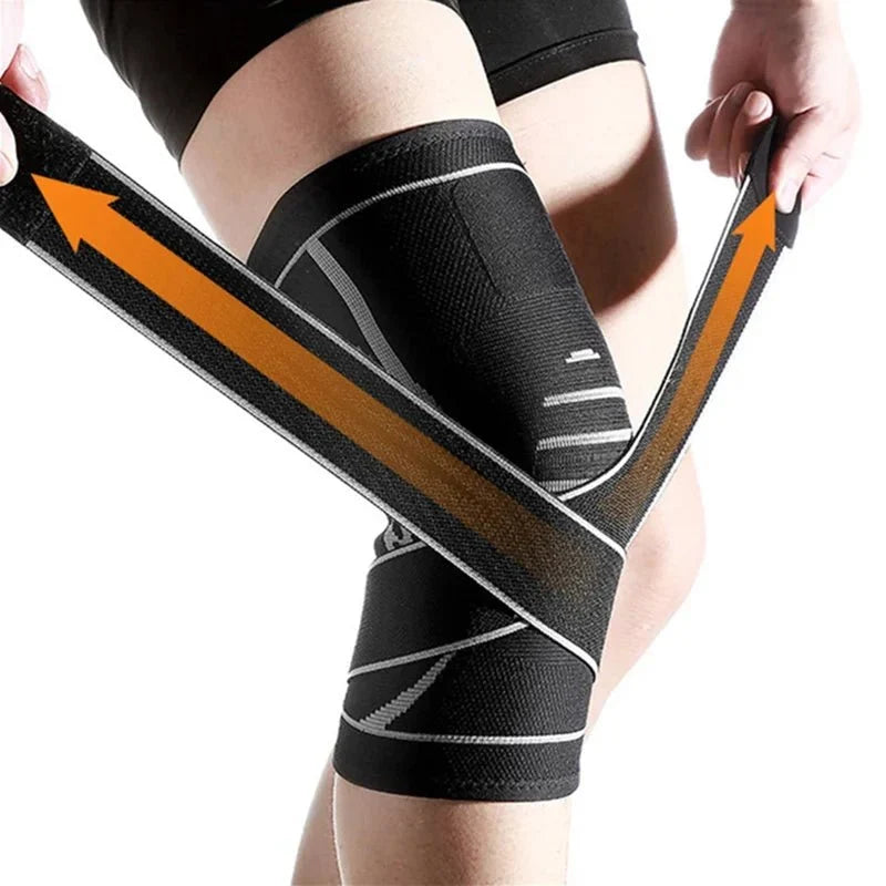 Adjustable Knee Sleeve with Straps - Running & Hiking Support