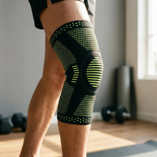 3D Knit Knee Sleeve with Patella Ring & Lateral Springs - Breathable