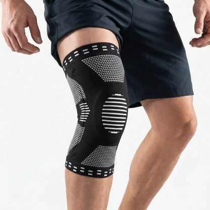 3D Knit Knee Sleeve with Patella Ring & Lateral Springs - Breathable