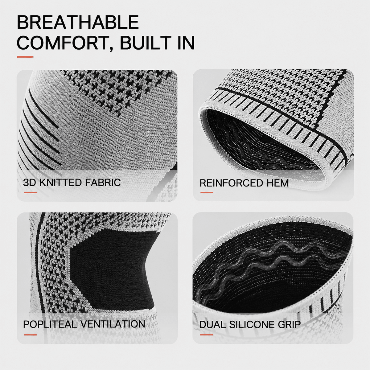 Knee Compression Sleeve with Patella Support - Complete Stability