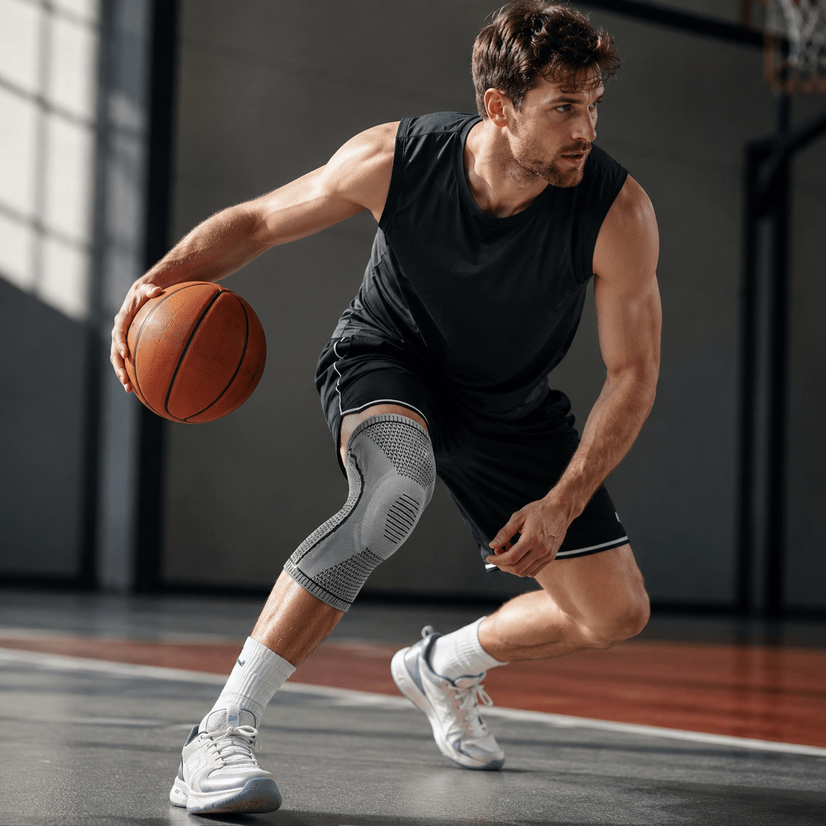 Knee Compression Sleeve with Patella Support - Complete Stability