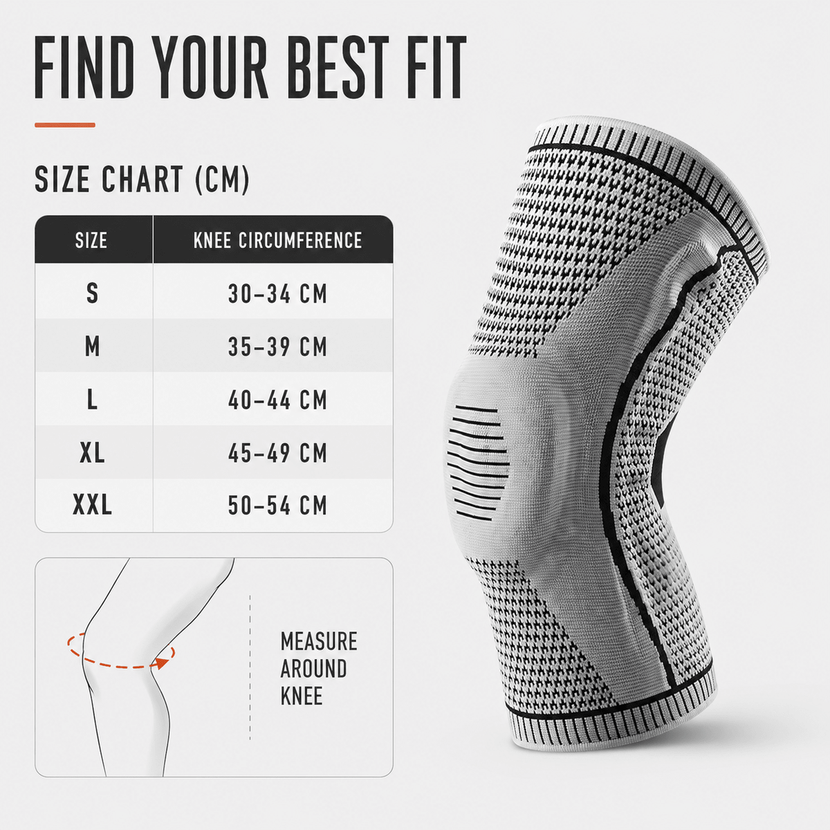 Knee Compression Sleeve with Patella Support - Complete Stability