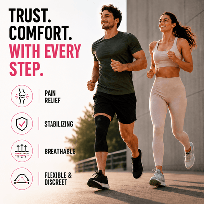 Knee Compression Sleeve - Running & Cycling Performance