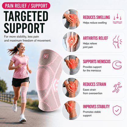 Knee Compression Sleeve - Running & Cycling Performance