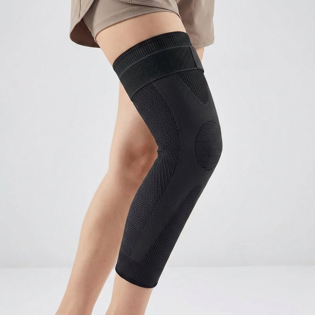 Long Non-Slip Knee Sleeve - Compression & Integrated Bandage