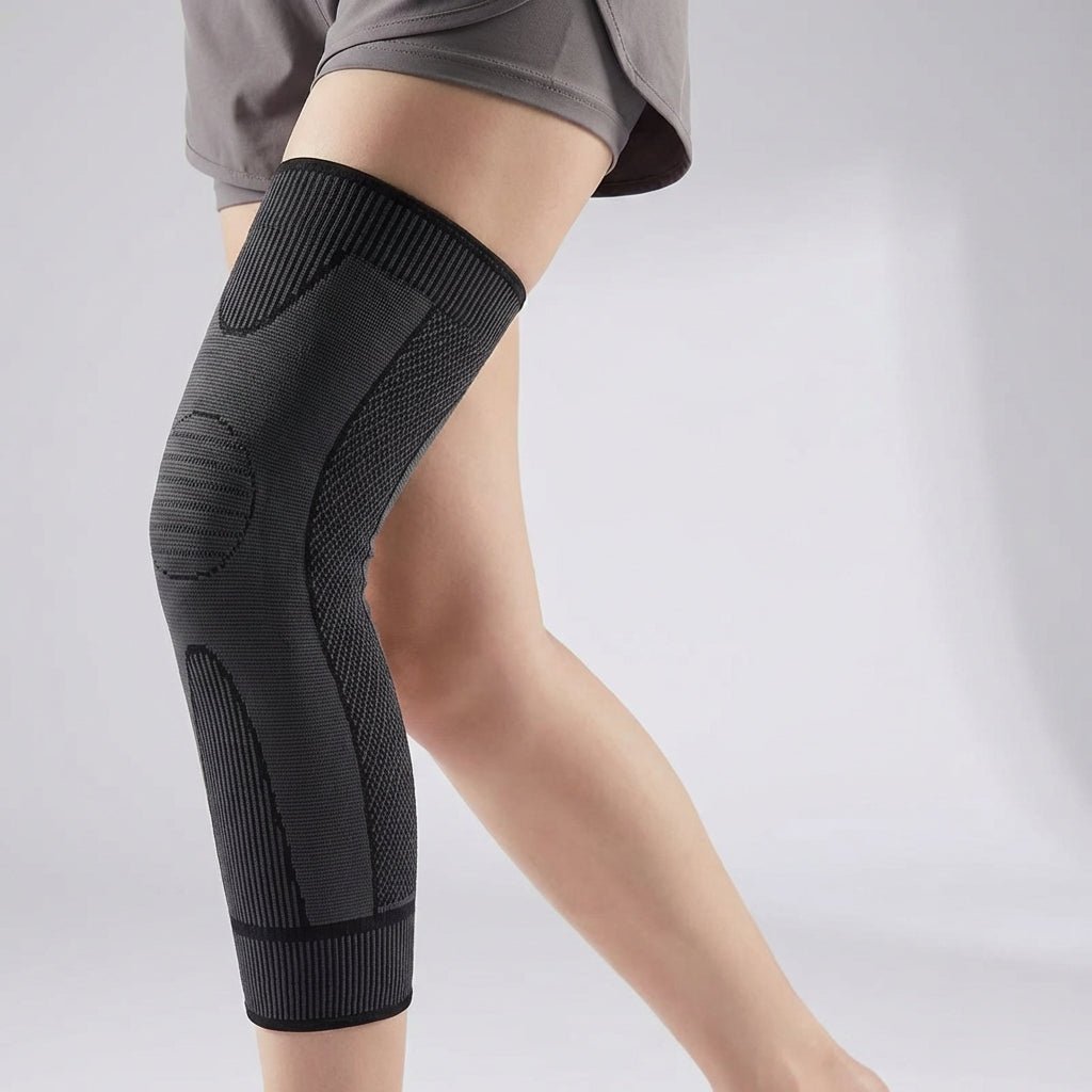 Long Non-Slip Knee Sleeve - Compression & Integrated Bandage