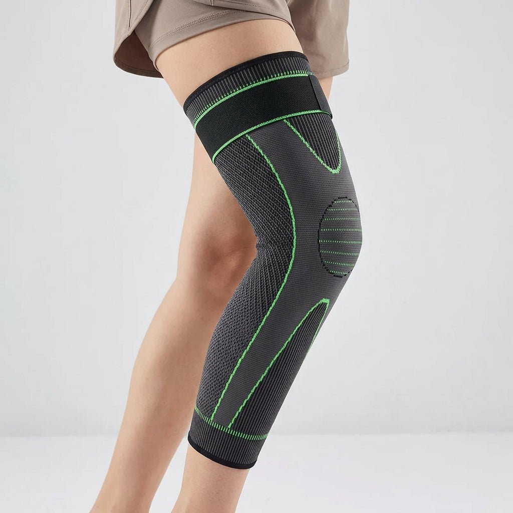 Long Non-Slip Knee Sleeve - Compression & Integrated Bandage