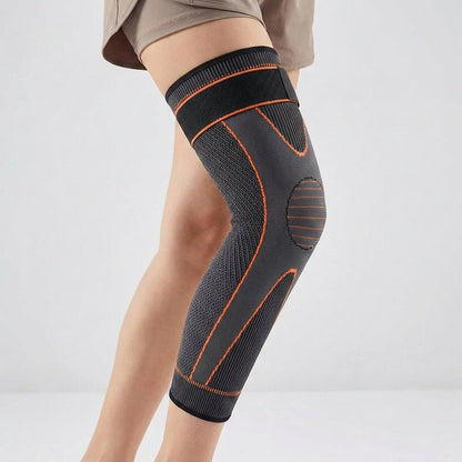 Long Non-Slip Knee Sleeve - Compression & Integrated Bandage