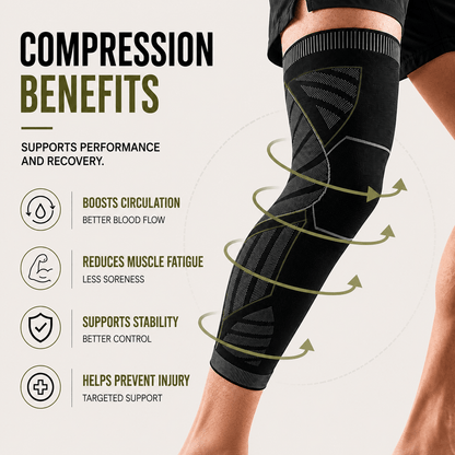 Full Leg Compression Sleeve - Knee & Thigh Integrated Support
