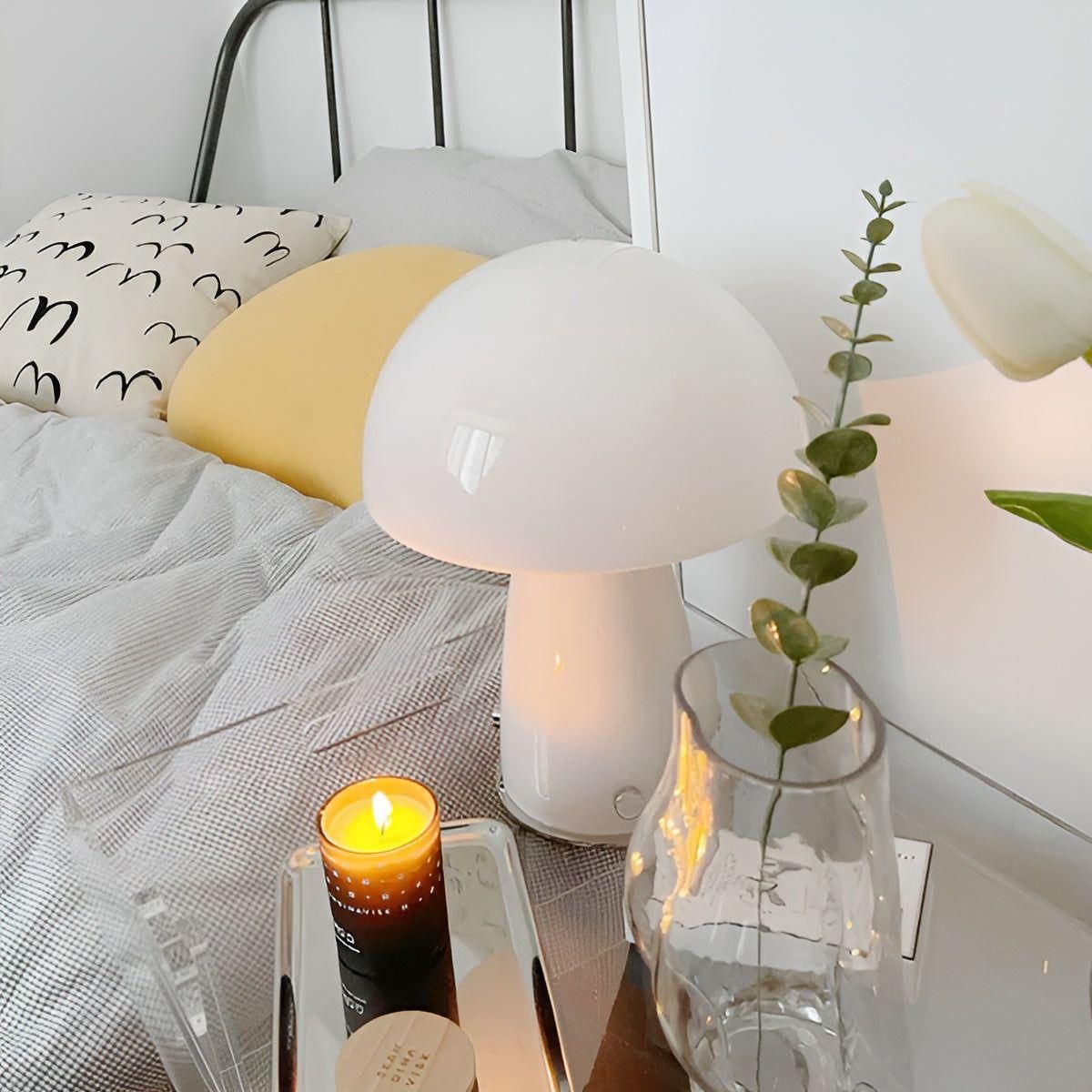 Marlo Mushroom Lampe Designer Scandinave USB | Ambiance Orange Décorative