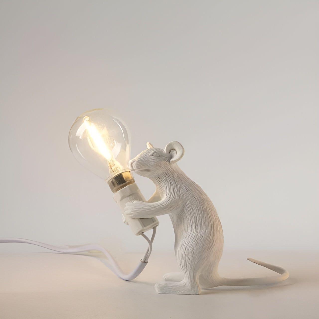 MouseSparkle Lampe Souris LED Décorative | Bureau Charme Doré Genouillé