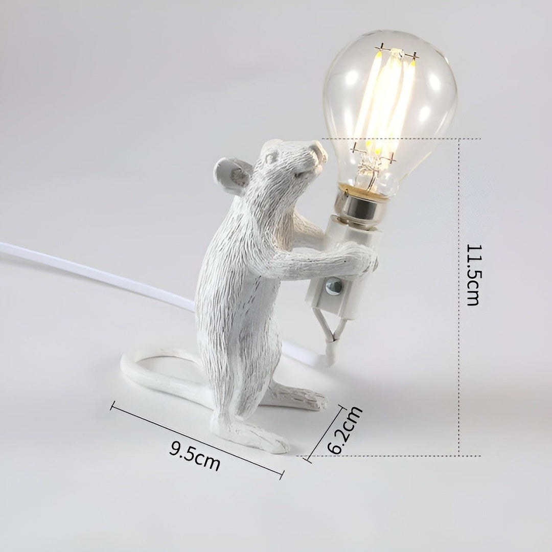 MouseSparkle Lampe Souris LED Décorative | Bureau Charme Doré Genouillé