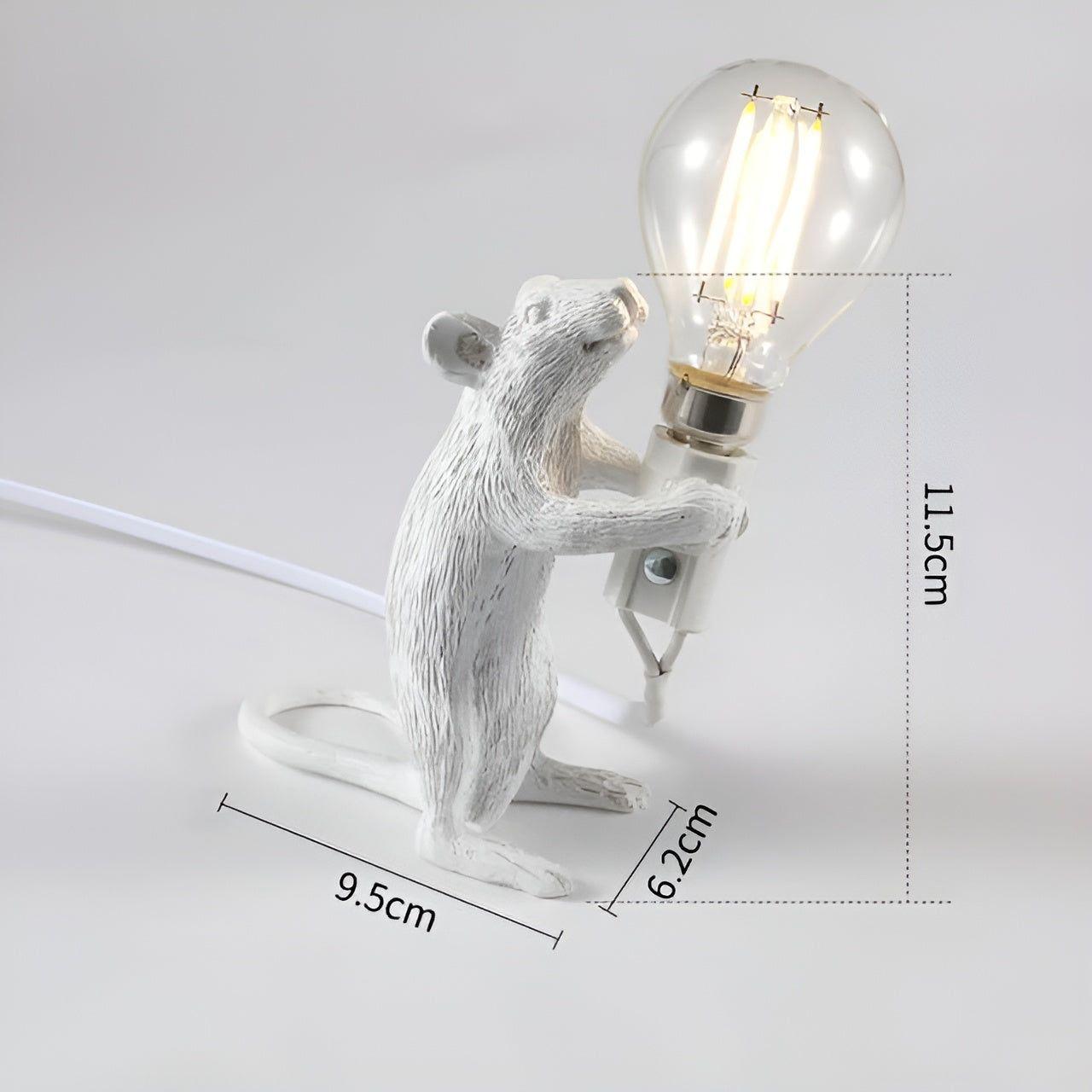 MouseSparkle Lampe Souris LED Décorative | Bureau Charme Doré Genouillé