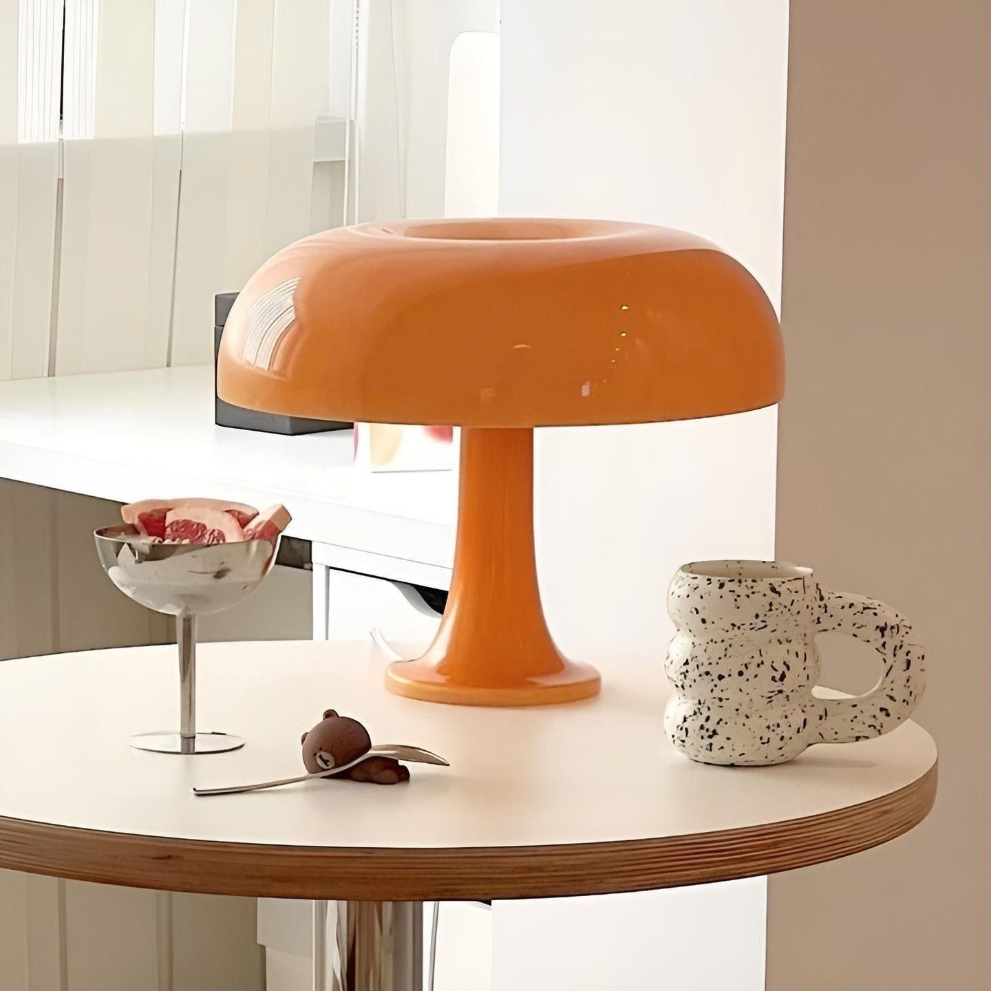 Astori Lampe Champignon Moderne USB | Blanc pour Chambre et Ambiance Douce