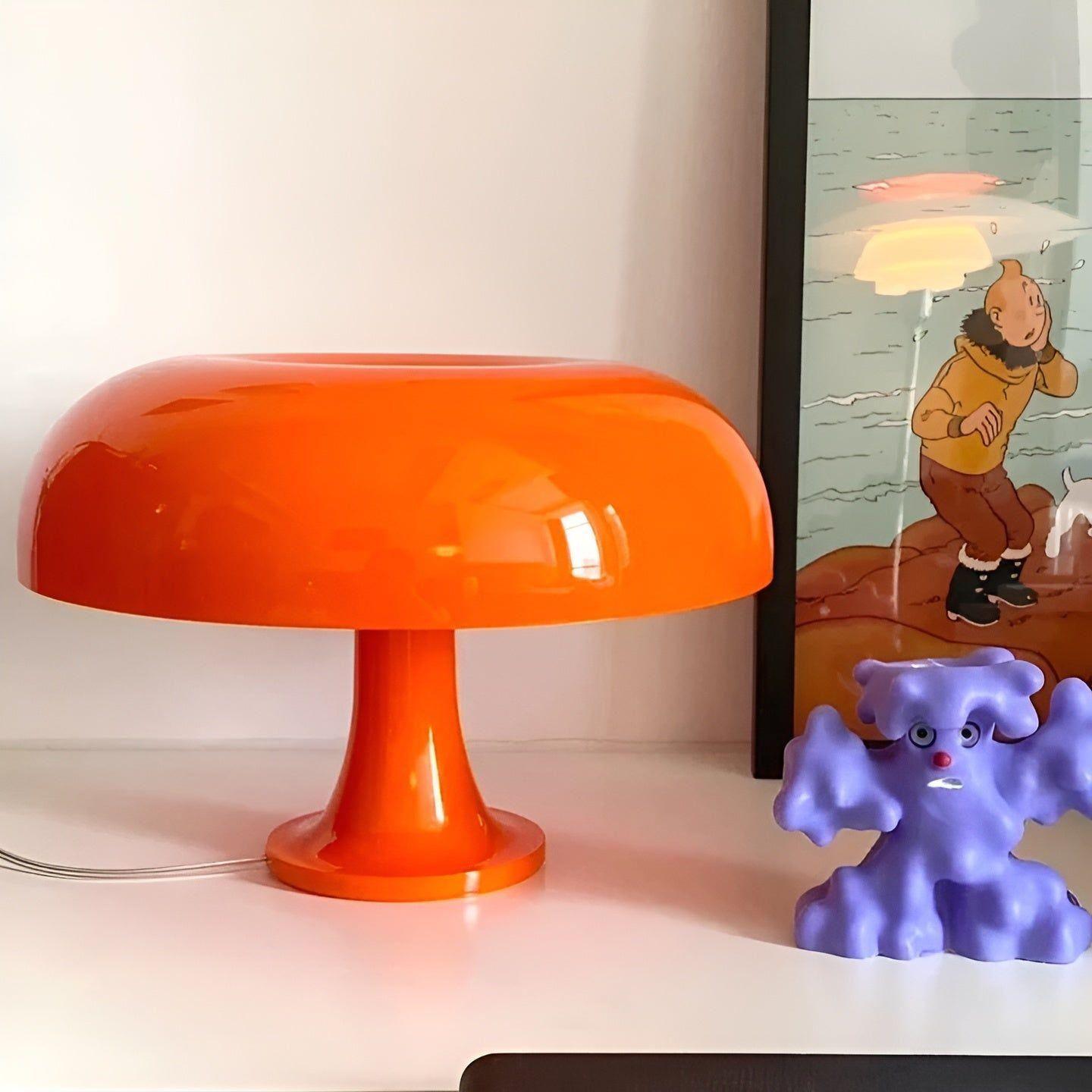 Astori Lampe Champignon Moderne USB | Blanc pour Chambre et Ambiance Douce