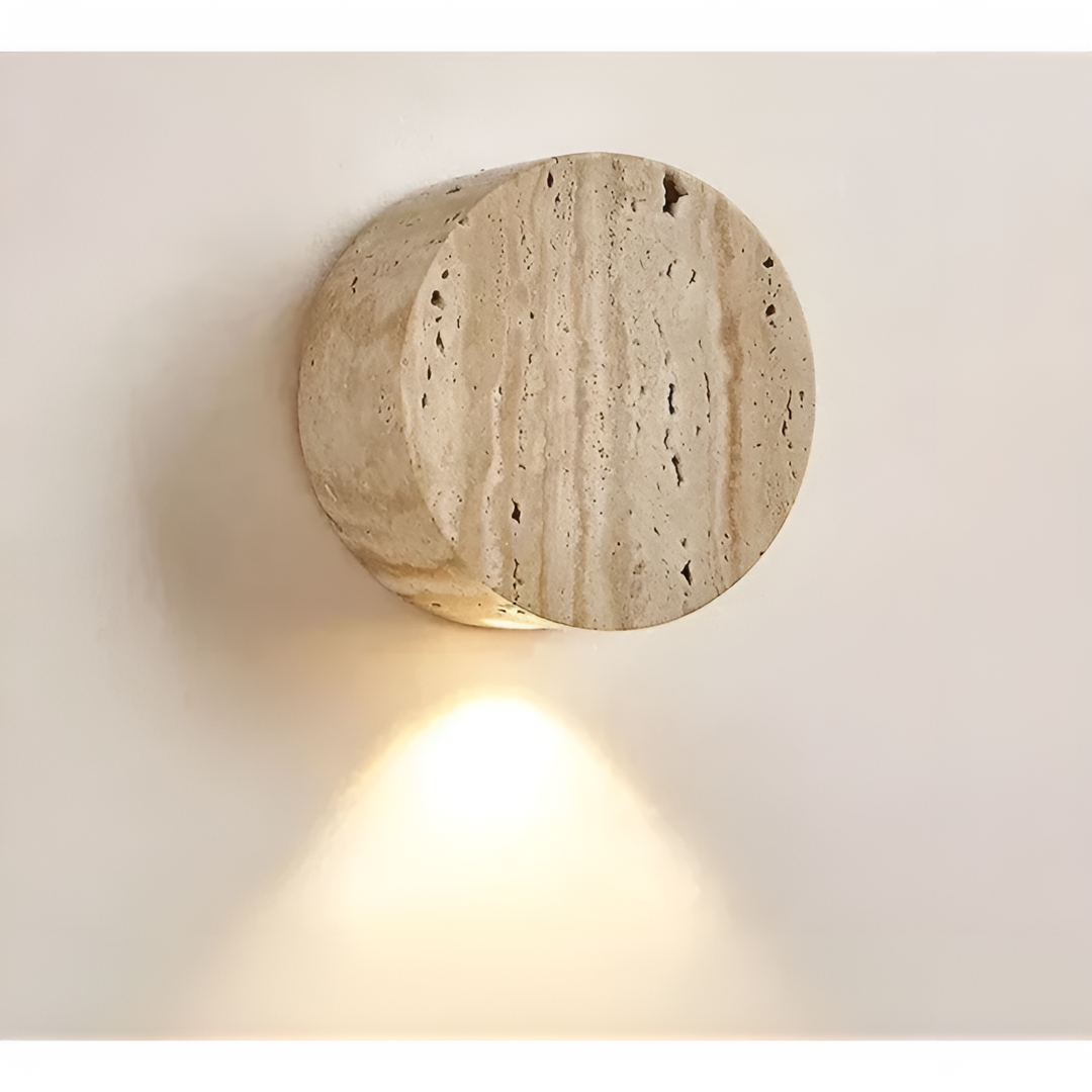 Applique Pierre Naturelle Élégante | Lumière Chaude Intérieur Stylé