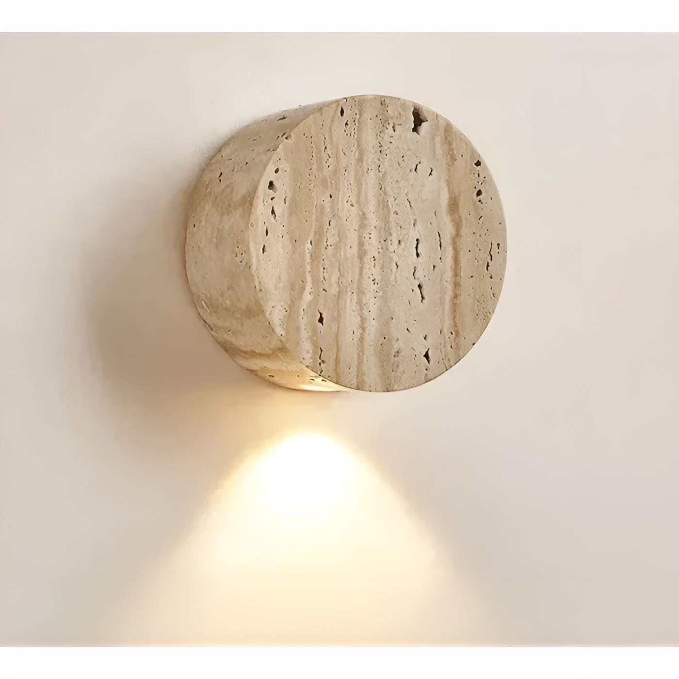 Applique Pierre Naturelle Élégante | Lumière Chaude Intérieur Stylé