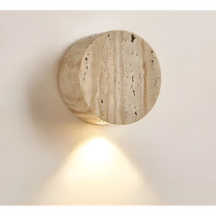 Applique Pierre Naturelle Élégante | Lumière Chaude Intérieur Stylé