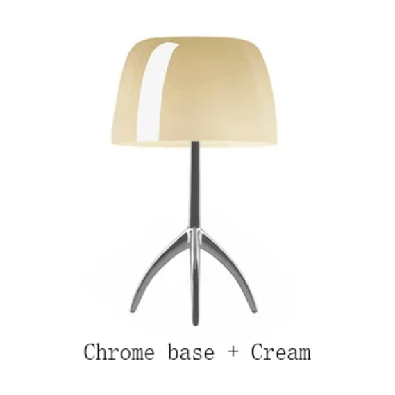 Nordic Élégance Lampe Charmante | Chrome et Crème 20×35cm Moderne