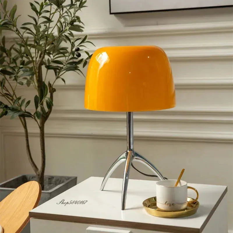 Nordic Élégance Lampe Charmante | Chrome et Crème 20×35cm Moderne