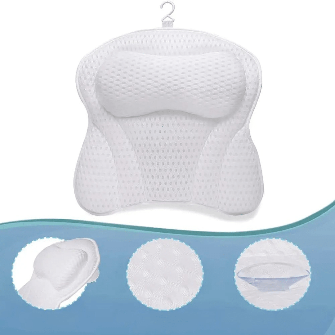 Bath Pillow Neck & Back Support - Premium Bathtub Relaxation