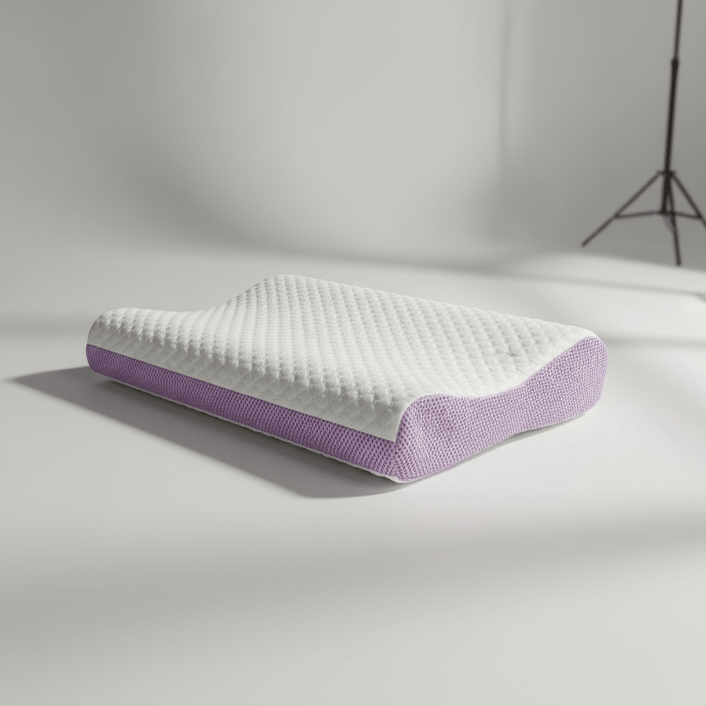 Premium Breathable Memory Foam Cervical Pillow - With Cases Included