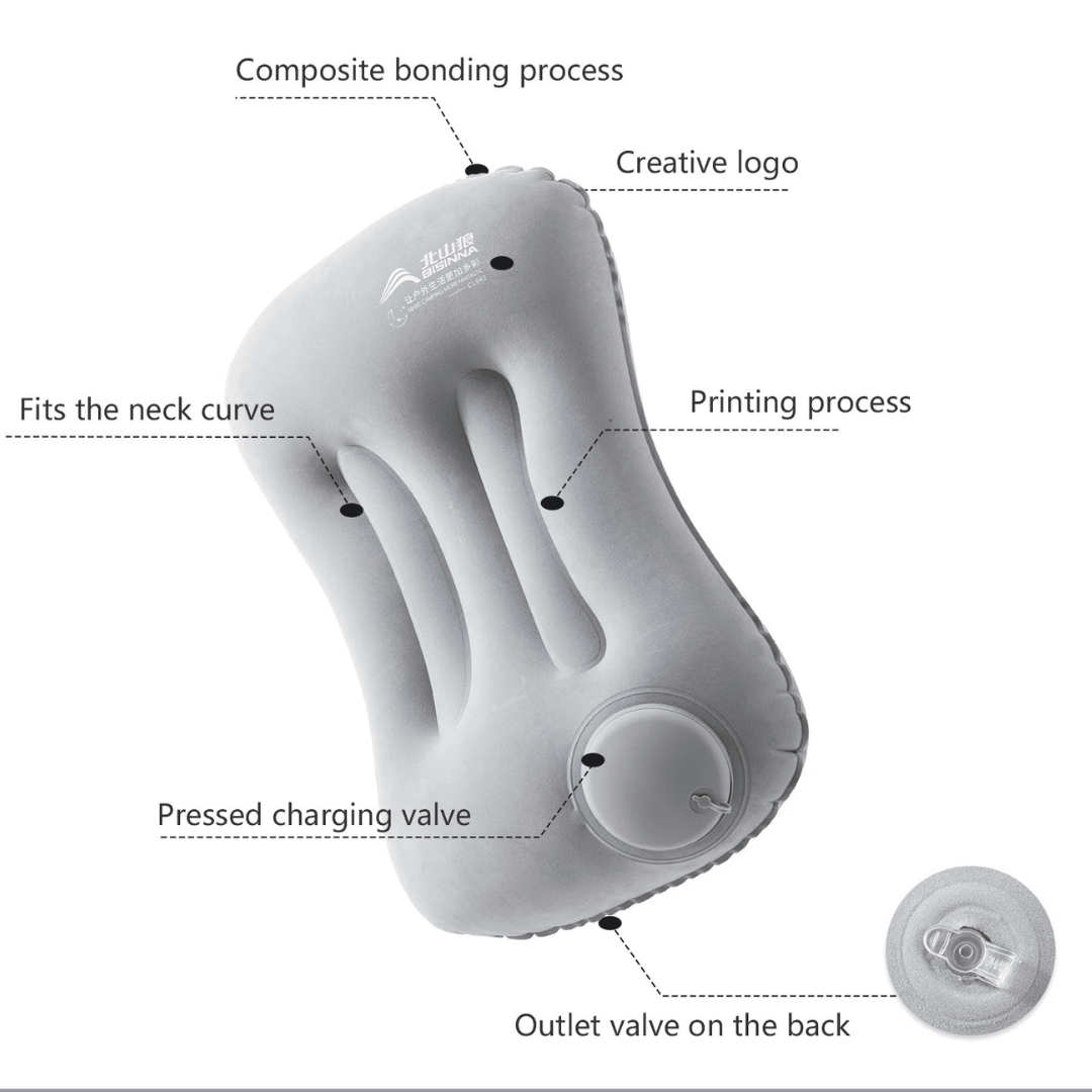 Ultralight Inflatable Camping Pillow - Cervical Outdoor Support