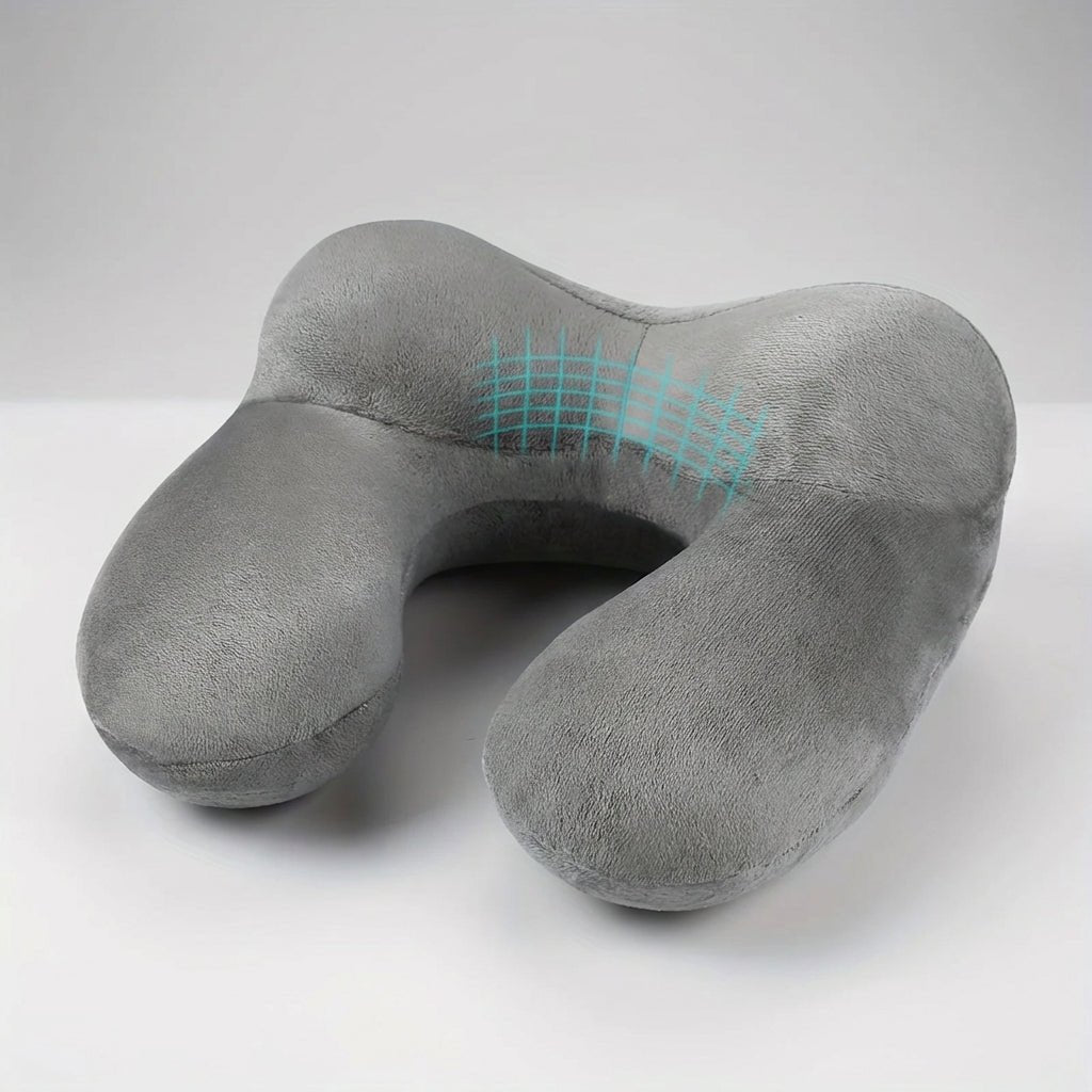 Inflatable Ergonomic Travel Pillow with Complete Kit - Full Comfort