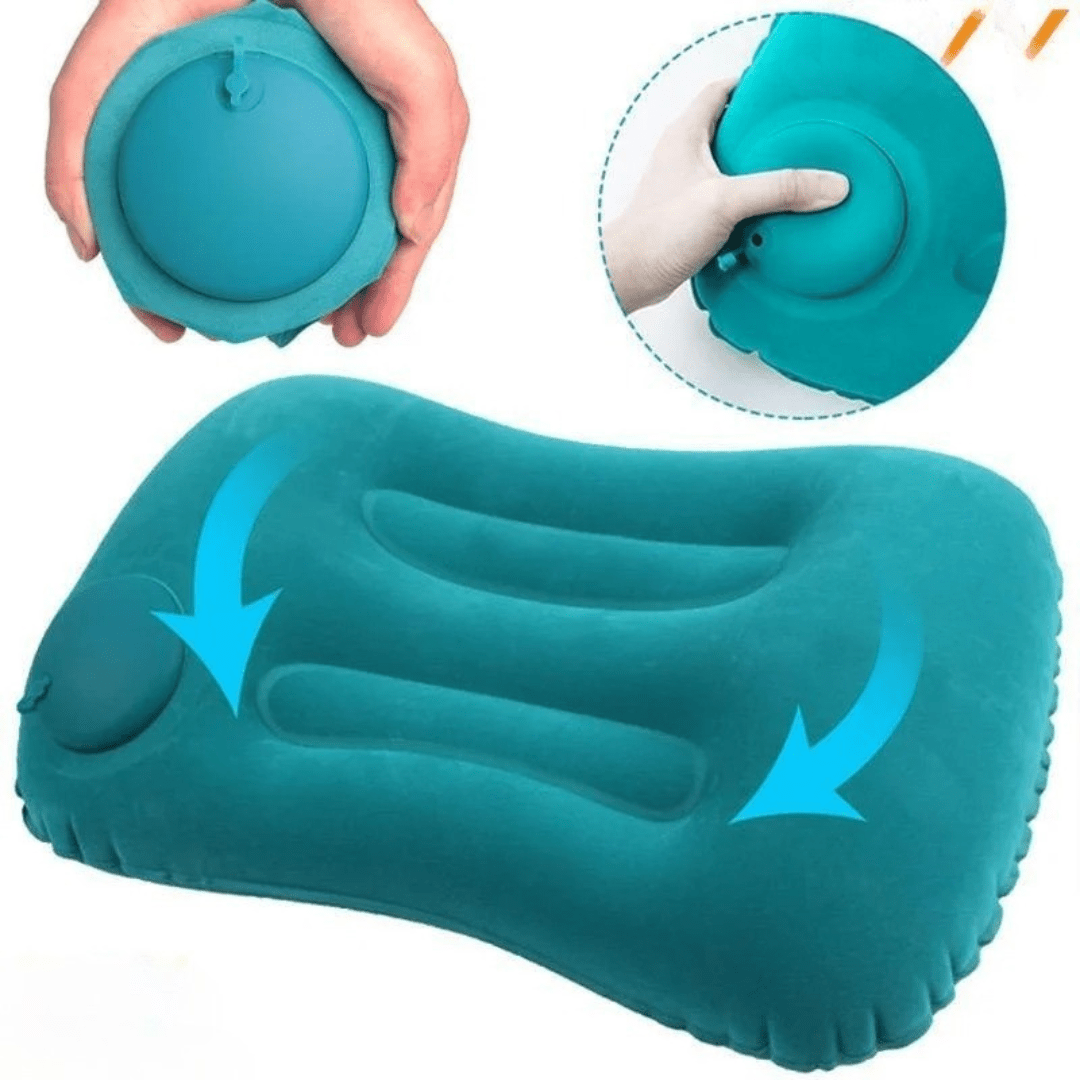 Inflatable Travel Pillow - Simultaneous Cervical & Lumbar Support