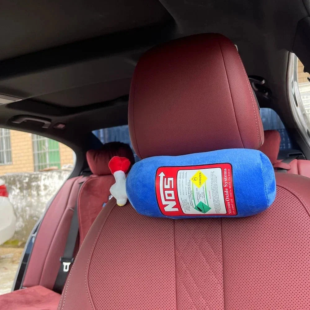 Plush Car Headrest Pillow - Soft Cervical Comfort