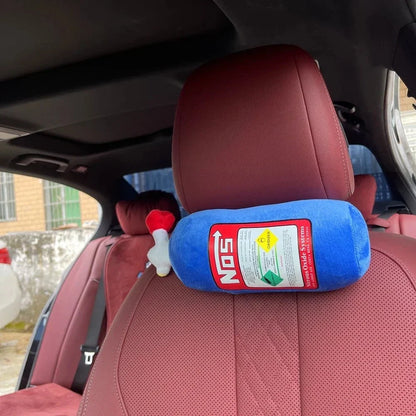 Plush Car Headrest Pillow - Soft Cervical Comfort