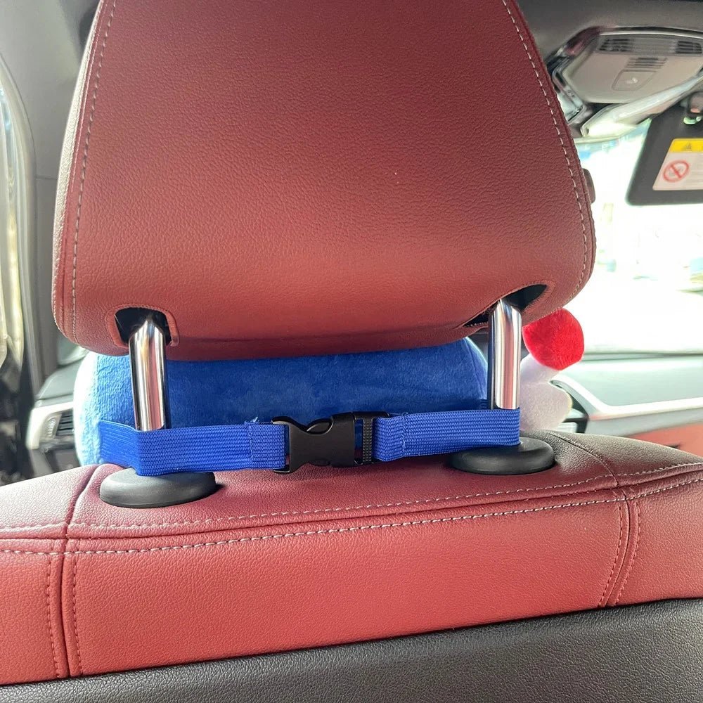Plush Car Headrest Pillow - Soft Cervical Comfort