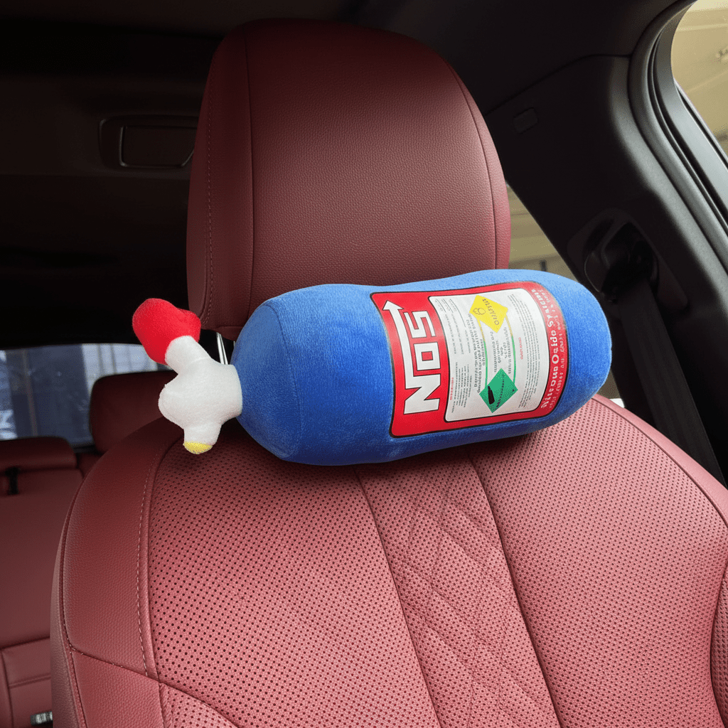 Plush Car Headrest Pillow - Soft Cervical Comfort