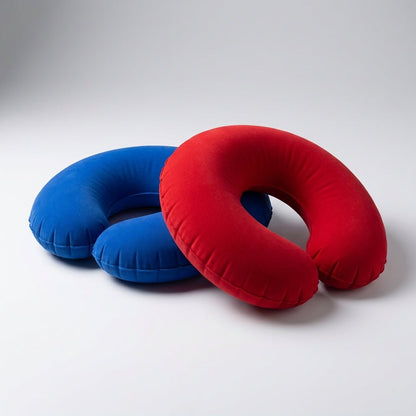 Two-Tone U-Inflatable Travel Pillow - Stylish Cervical Support