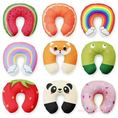 Original U-Shape Inflatable Pillow - Watermelon, Rainbow & Corgi Designs