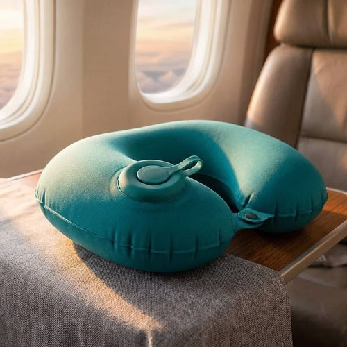 U-Shape Inflatable Cervical Pillow - Ergonomic Travel Support